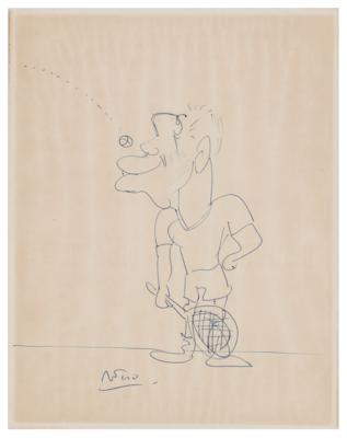 Lot #939 Federico Fellini Original Sketch - Image 1