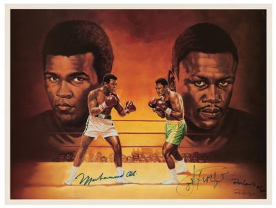 Lot #1045 Muhammad Ali and Joe Frazier Signed Print - Image 1