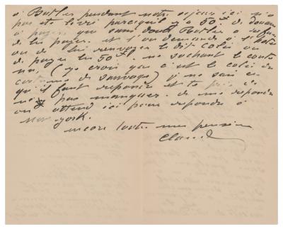 Lot #716 Claude Monet Autograph Letter Signed - Image 3