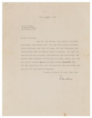 Lot #303 Albert Einstein Typed Letter Signed - Image 1