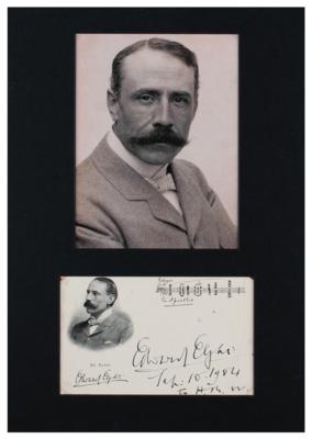 Lot #864 Edward Elgar Signature