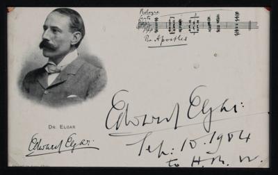 Lot #864 Edward Elgar Signature - Image 2