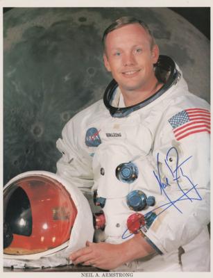 Lot #654 Neil Armstrong Signed Photograph