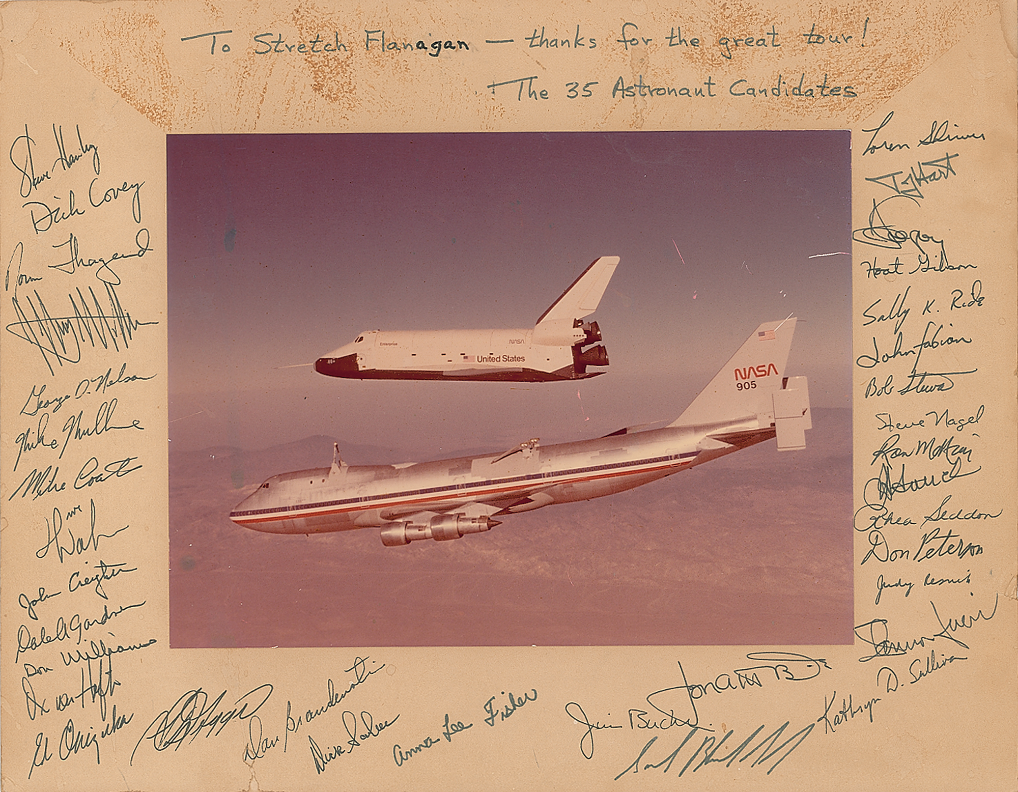 Lot #639 NASA Astronaut Group 8 Signed Photograph