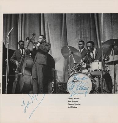 Lot #838 Lee Morgan and Art Blakey's Jazz Messengers Signed Program