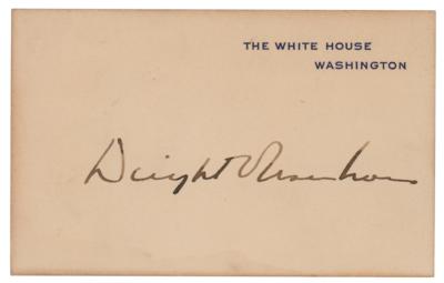 Lot #115 Dwight D. Eisenhower Signed White House Card as President - Image 1