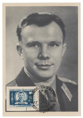 Lot #673 Yuri Gagarin Signed Stamp