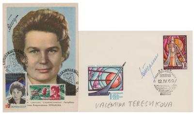Lot #688 Valentina Tereshkova Signed Postcard Photo and Cover