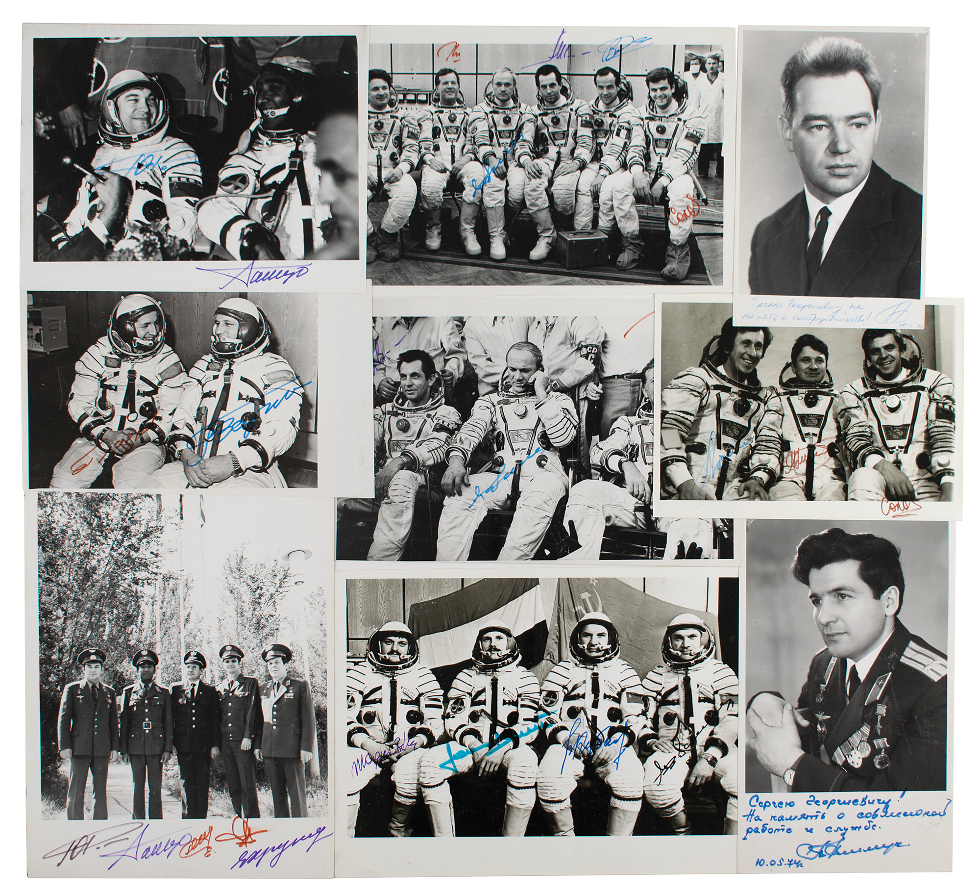 Lot #668 Cosmonauts (9) Signed Photographs