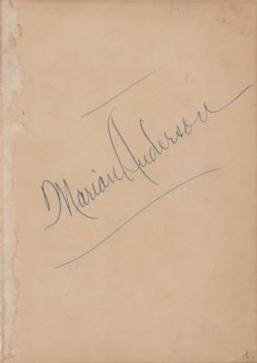 Lot #860 Marian Anderson Signature - Image 1
