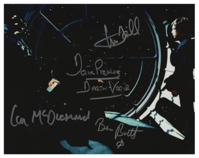 Lot #1025 Star Wars: Hamill, Prowse, McDiarmid, and Burtt Signed Photograph - Image 1