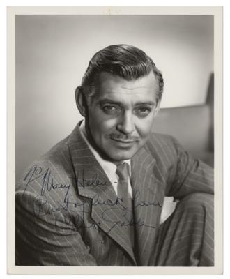 Lot #983 Clark Gable Signed Photograph