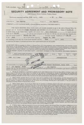 Lot #928 Cher Document Signed - Image 1
