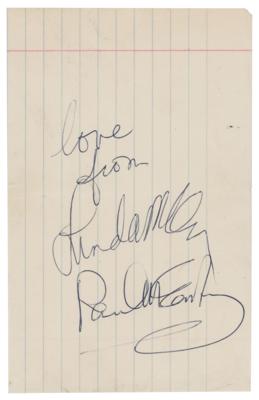 Lot #845 Beatles: Paul and Linda McCartney Signatures - Image 1