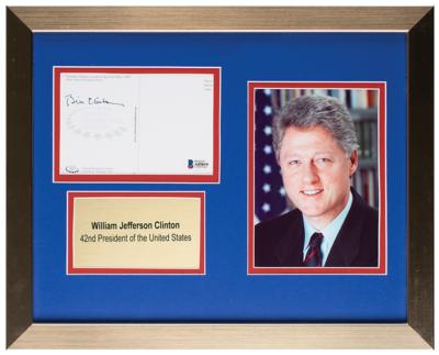 Lot #107 Bill Clinton Signed Postcard - Image 1