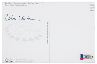 Lot #107 Bill Clinton Signed Postcard - Image 2