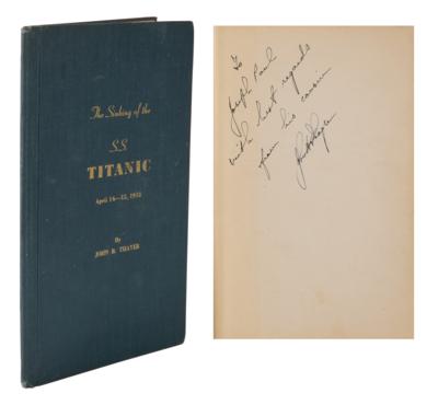 Lot #324 Titanic: Margaret and John Thayer (2) Marconigrams and Signed Book