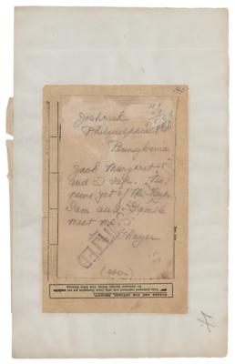 Lot #324 Titanic: Margaret and John Thayer (2) Marconigrams and Signed Book - Image 6