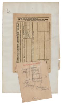 Lot #324 Titanic: Margaret and John Thayer (2) Marconigrams and Signed Book - Image 7