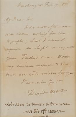 Lot #492 Daniel Webster Autograph Letter Signed - Image 2