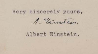 Lot #302 Albert Einstein Typed Letter Signed - Image 2