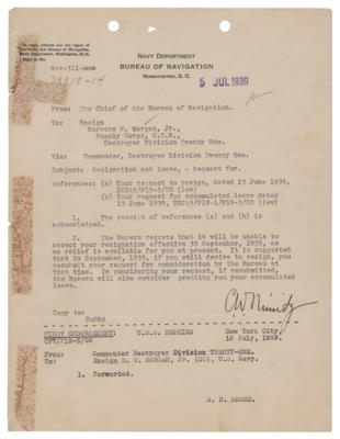 Lot #572 Chester Nimitz Typed Letter Signed - Image 1