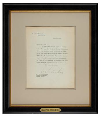 Lot #110 Calvin Coolidge Typed Letter Signed as President - Image 2