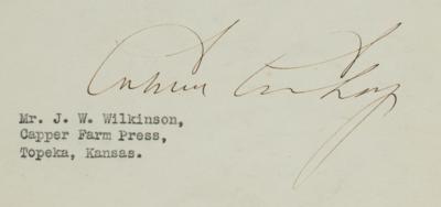 Lot #110 Calvin Coolidge Typed Letter Signed as President - Image 3