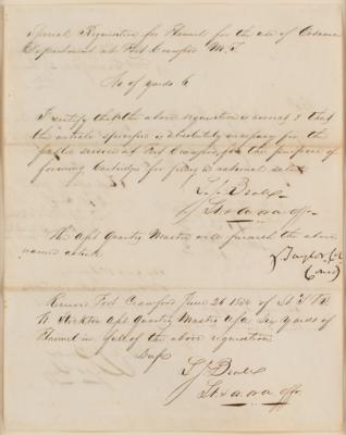 Lot #32 Zachary Taylor Document Signed - Image 1