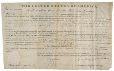 Lot #20 Andrew Jackson Document Signed as President - Image 1