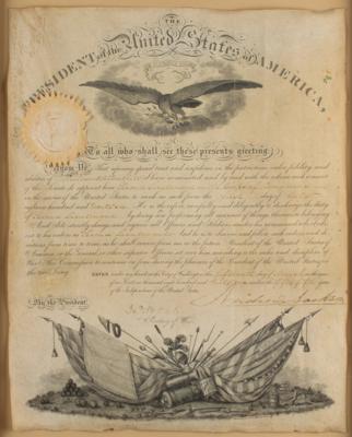 Lot #19 Andrew Jackson Document Signed as President - Image 1