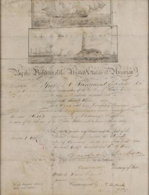 Lot #158 Andrew Jackson Document Signed as