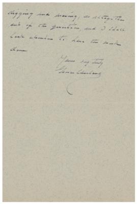 Lot #102 Grover Cleveland Autograph Letter Signed - Image 2