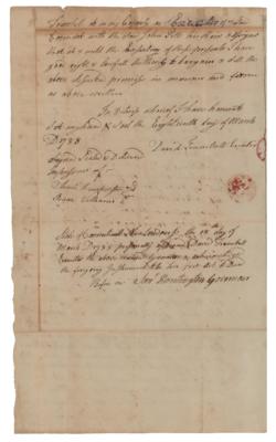 Lot #405 Samuel Huntington and William Williams Document Signed