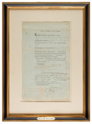Lot #493 William Williams Document Signed - Image 2