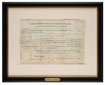 Lot #172 James Madison Document Signed as President - Image 2
