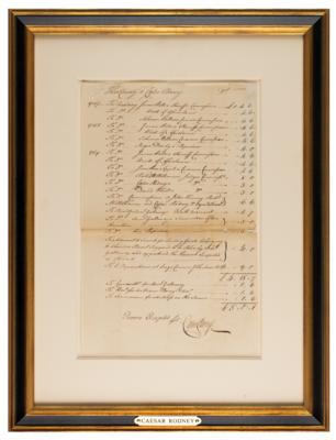 Lot #268 Caesar Rodney Document Signed - Image 2