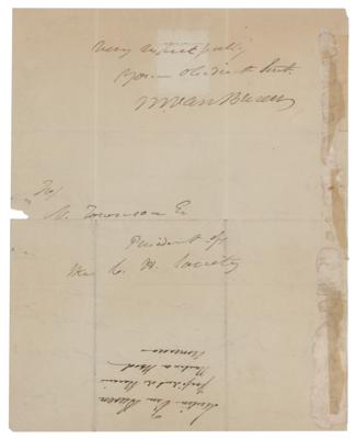 Lot #229 Martin Van Buren Autograph Letter Signed - Image 2