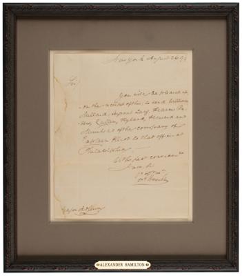 Lot #284 Alexander Hamilton Letter Signed - Image 2