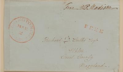 Lot #171 Dolley Madison Signed Free Frank
