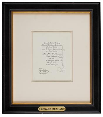 Lot #200 Ronald Reagan Signed Invitation - Image 2