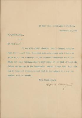Lot #103 Grover Cleveland Typed Letter Signed