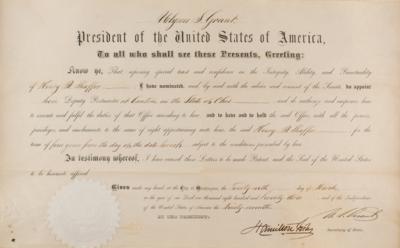 Lot #39 U. S. Grant Document Signed as President - Image 1