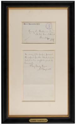 Lot #134 James A. Garfield Autograph Letter Signed