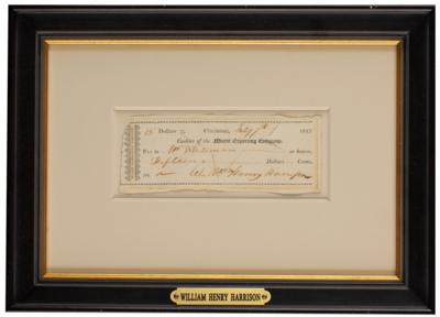 Lot #24 William Henry Harrison Signed Check - Image 2