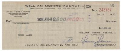 Lot #1038 Hank Aaron Signed Check