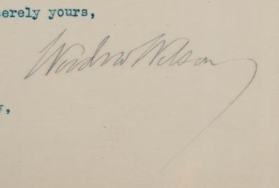 Lot #233 Woodrow Wilson Typed Letter Signed as President - Image 3