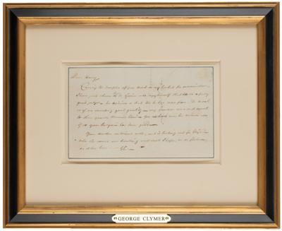 Lot #353 George Clymer Autograph Letter Signed - Image 2