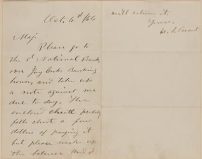 Lot #40 U. S. Grant Autograph Letter Signed