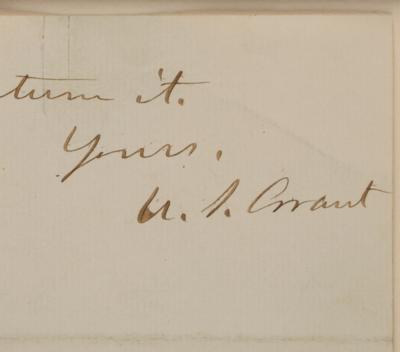 Lot #40 U. S. Grant Autograph Letter Signed - Image 3